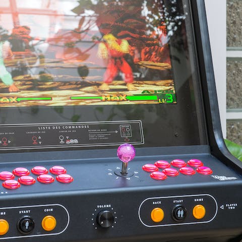 Set a new high score on the vintage arcade machine