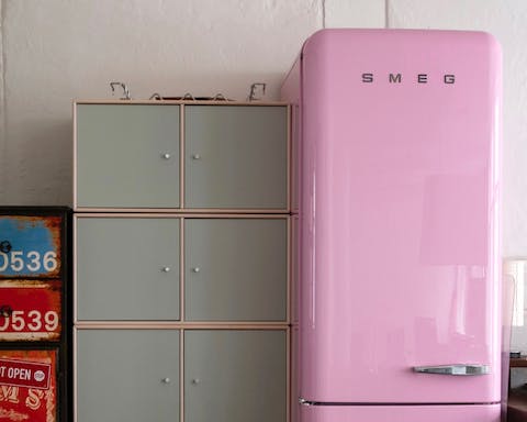 The pink Smeg fridge