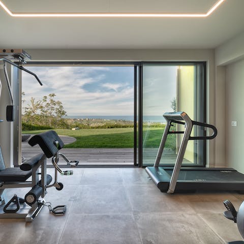 Feel rejuvenated after a workout in the private gym