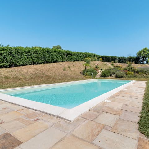 Cool off from the height of the Italian summer in the swimming pool