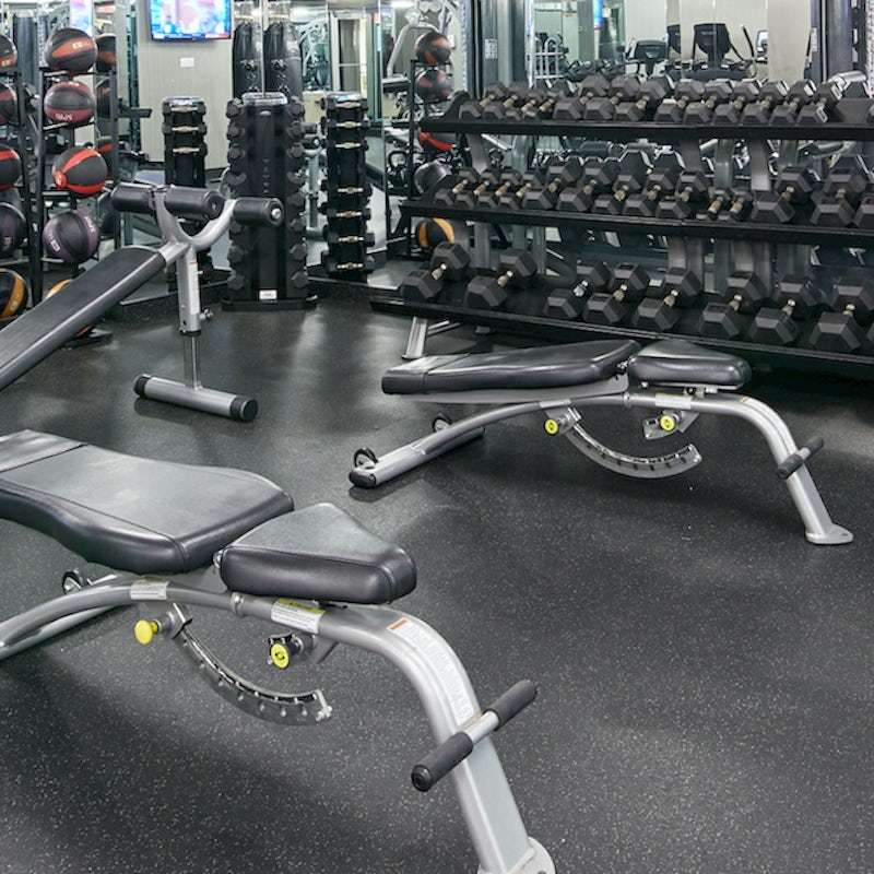 Raise your heartrate in the onsite gym