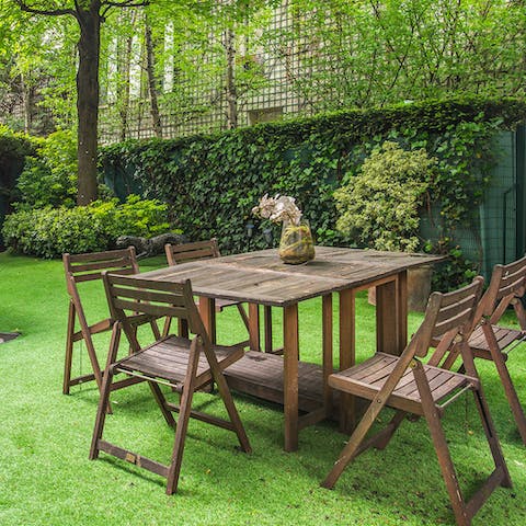 Spend long afternoons out in the leafy garden that's ready for entertaining