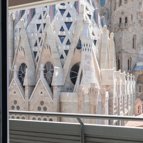 Take in views of Sagrada Familia, from your balcony