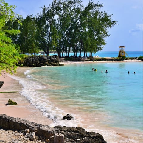 Visit the golden sands of Gibbes Beach, just five minutes away by car