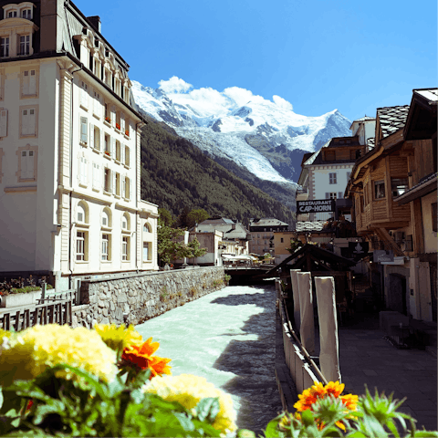 Explore central Chamonix – reachable within ten minutes by car