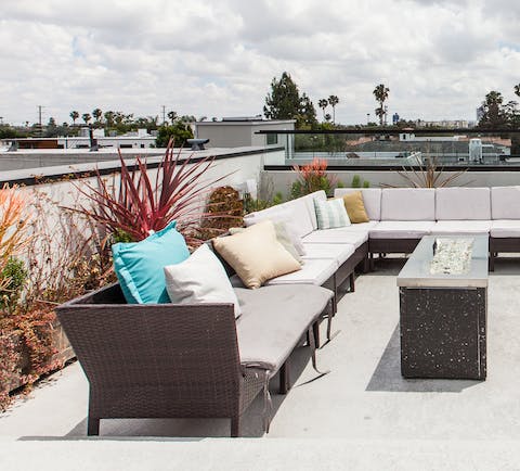 The panoramic roof terrace