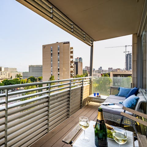Enjoy evening drinks and nibbles on your private balcony