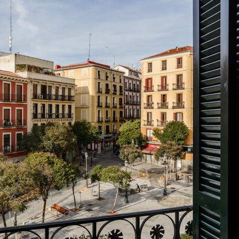 The view onto the square