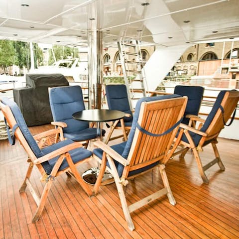 Share meals together on the lower deck
