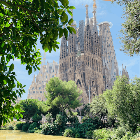 Visit the iconic La Sagrada Familia, just a short walk away