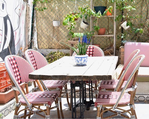 The sunny and charming terrace