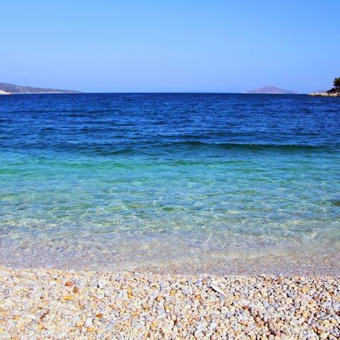 Drive down to the beaches that line the Alonissos coastline in as little as seven minutes