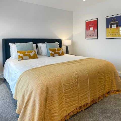 Wake up in the stylish bedrooms feeling rested and ready for another day of sun, sea and sand