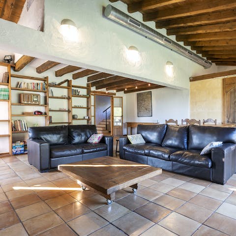 Kick back and relax in the characterful and comfy living room