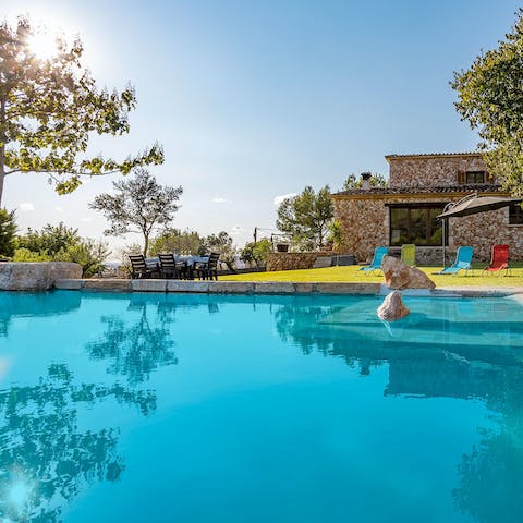 Go for a swim in the beautiful, salt water pool