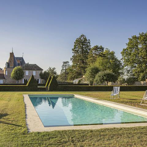 Enjoy a swim in the heated outdoor pool