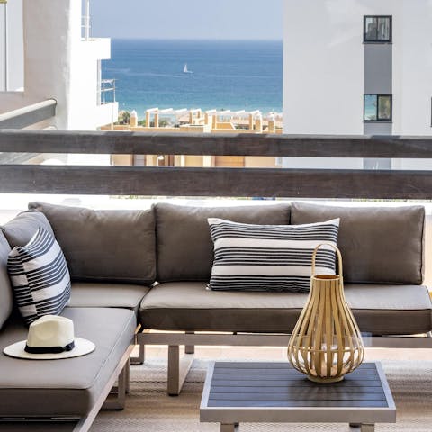 Admire the sea views whilst relaxing on the balcony