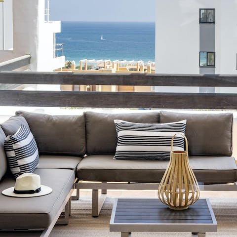 Admire the sea views whilst relaxing on the balcony