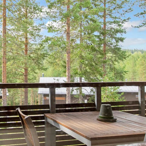 Sip your morning coffee on the balcony as you breathe in the fresh mountain air