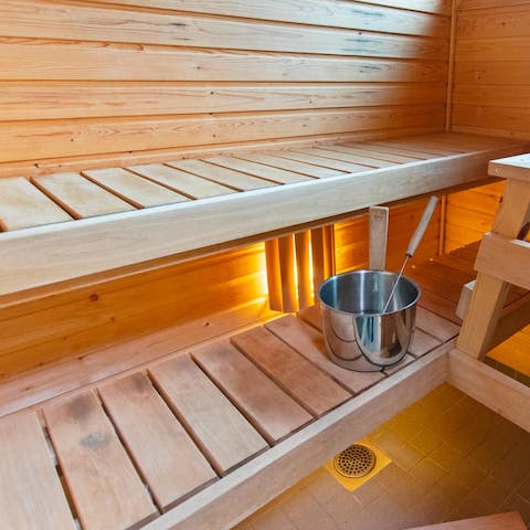 Sweat our your stresses in your very own private sauna