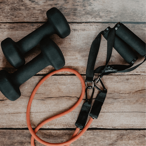 Work up a sweat in the building's communal gym