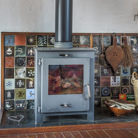 Light up the wood-burner and bask in its warmth