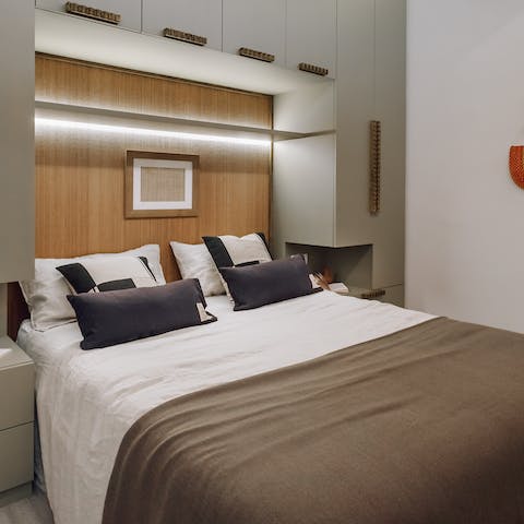 Wake up well-rested in the plush bedroom 