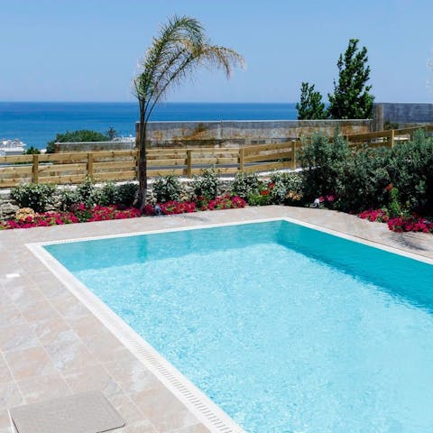 Enjoy a refreshing dip in the private pool