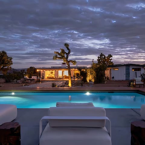 Spend an evening relaxing with a cocktail or two by the pool