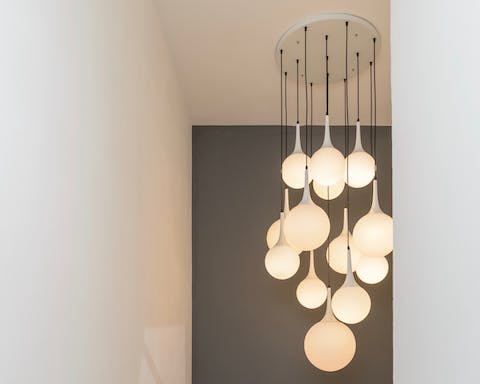The modern and sculptural chandelier