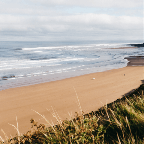 Spend a day splashing in the shore at Oddicombe Beach – it's a five-minute drive