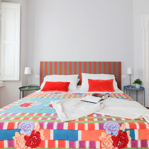 A colourful bedspread