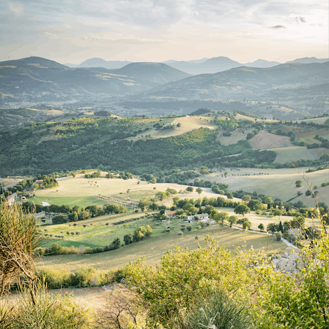 Explore the rolling countryside of Le Marche and the ancient hilltop town of Ancona, less than an hour’s drive away