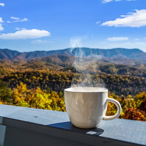 Savour your morning coffee on the peaceful deck
