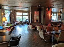 Stop by Atopia Kaffeehaus for a cup of coffee
