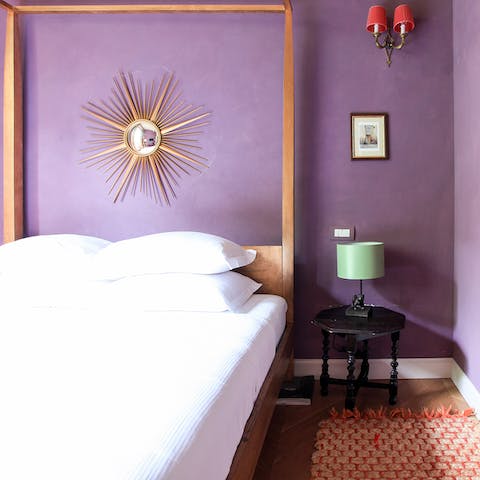 Sleep soundly in the four-poster bed