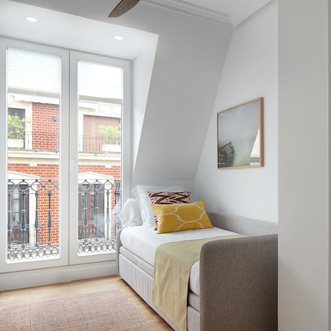 Wake up with the cool sea breeze washing over you