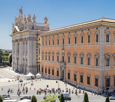 Take in spectacular views of the Lateranense Palace out of your window