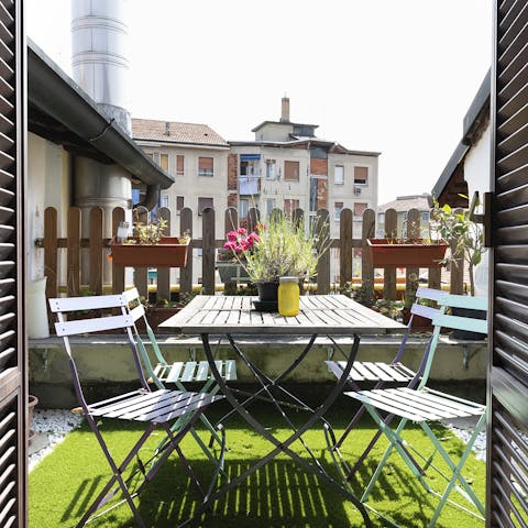 Fresh air on the balcony