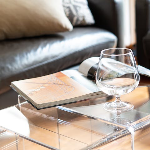 The stylish coffee table 
