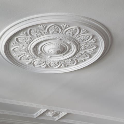 The beautiful period ceiling mouldings