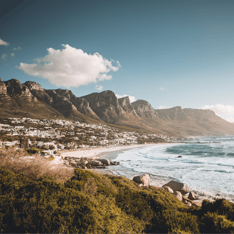 Spend the day on the golden sands of Camps Bay Beach, only fifteen minutes' walk away