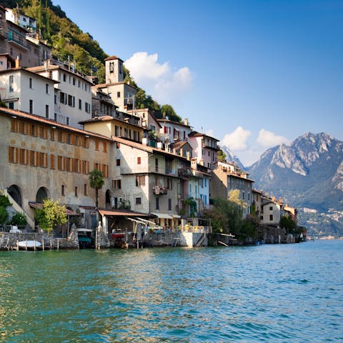 Stay in the breathtaking village of Gandria on the edge of Lake Lugano