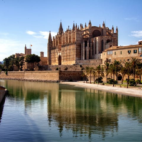 Visit Palma and its impressive Santa María Cathedral, thirty minutes away by car