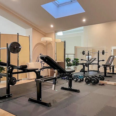 Start your days with an invigorating work out session in the private gym before spending the day relaxing