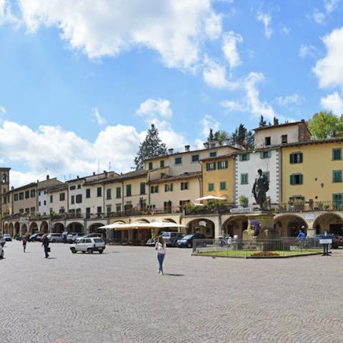 Head into Greve in Chianti for an evening meal – just a 12-kilometre drive away