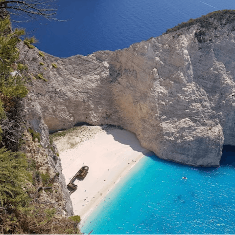 Explore the stunning coastline of Zakynthos, with the nearest beach only a nineteen-minute walk away