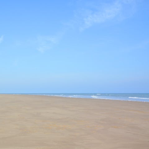 Take a picnic to East Runton Beach, a five-minute walk from your doorstep