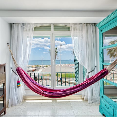 Have your own daily siesta with a lounge in the first floor hammock