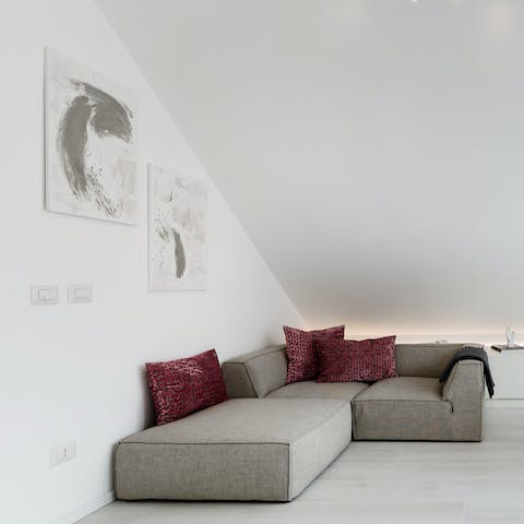 Relax in the calming lounge after a busy day exploring the city